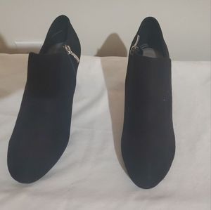 Black Suede Ankle Cut Boots